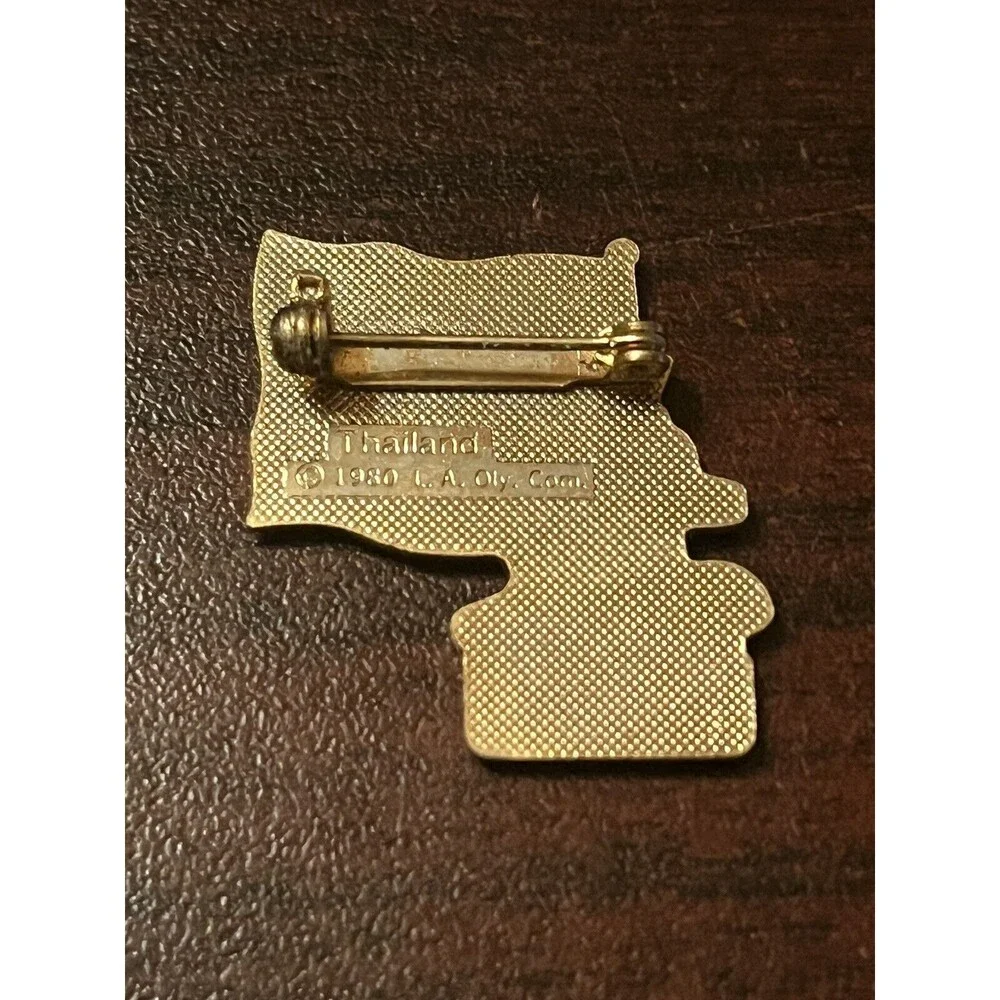 Vintage 1984 Los Angeles Olympics Coca Cola Sam‎ Eagle Thailand Flag Lapel Pin